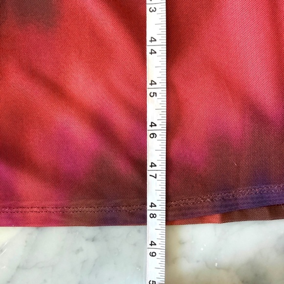 NWT Express Strapless Sweetheart Maxi Mesh Dress | Women’s Medium | Red Purple - Picture 10 of 10